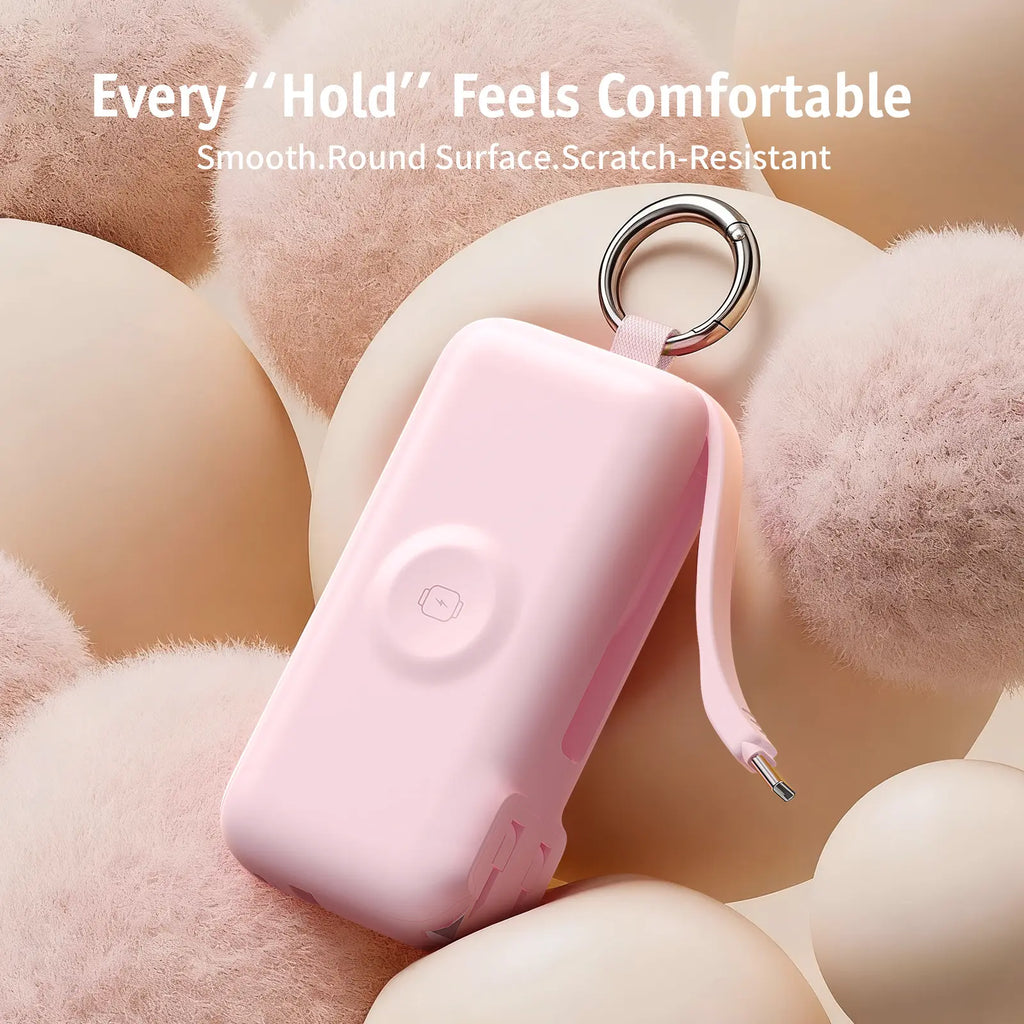 RORRY Flow Portable Charger 10000Mah 40W Fast Charging Power Bank with USB C Cable & Foldable Plug for Iphone 17/16/15 Apple Watch Ipad Macbook Travel Essentials Tiktokshopspringglowup