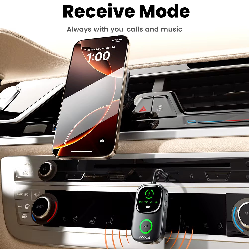 Bluetooth 5.4 Audio Reciever Transmitter RT/TX 2 in 1 Adapter for TV Earphones Cars Flights 3.5Mm AUX Bluetooth Dongle