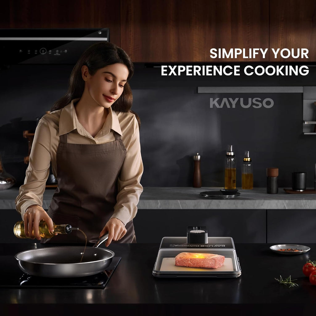 Effortless Thawing with the KAYUSO Rechargeable Quick Defrosting Tray - Timed Thawing Solution for Meats, Seafood, and Poultry in Just 10 Minutes!
