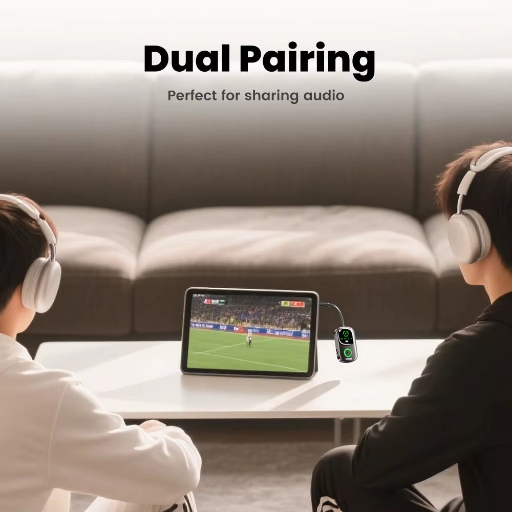 Bluetooth 5.4 Audio Reciever Transmitter RT/TX 2 in 1 Adapter for TV Earphones Cars Flights 3.5Mm AUX Bluetooth Dongle